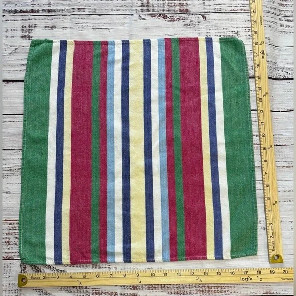 Vintage Tag Textiles Cotton Striped Napkins - Picture 1 of 11
